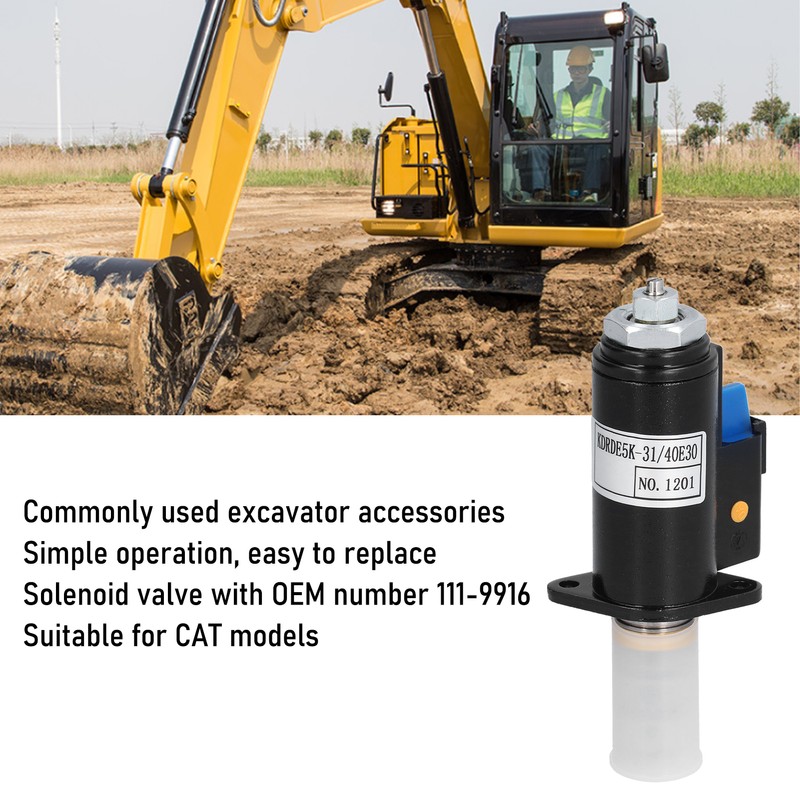 Solenoid Valve Electric Excavator Accessories for CAT 111‑9916 DC12V TOSD‑06‑005