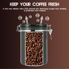 LRYYBTI 38oz Airtight Coffee Canister,Stainless Steel Coffee Bean Storage Container