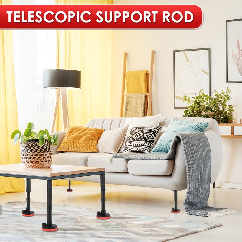 2Pcs Telescopic Support Rod Nylon Cabinet Adjustable Support Pole 200kg