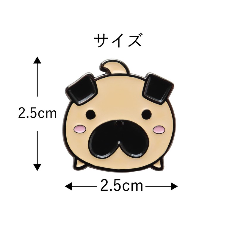 Golf Marker Pug Dog Cute Animal Ball Marker Iron Base