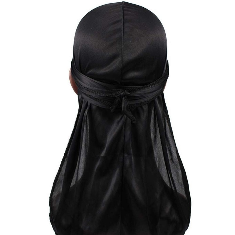 RAGBYB Men Silk Durag Long Straps Bandanas for Men Headwear
