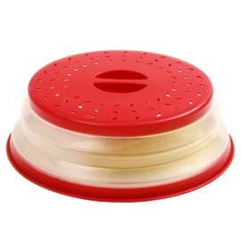 Norpro Knockdown Microwave Food Cover, Red