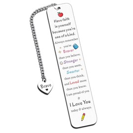 Inspirational Gift for Girls,Graduation Gifts for Kids School,Inspirational Bookmarks for Kids Daughter Son,Stress Relief Gifts,Proud of You Bookmark,Sweet 16 Birthday Gift for Her Him