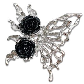 "Dive into Darkness with our Goth Punk Red Love Drop Dangle Earrings – Unleash Your Passion in Style“- Gothic Jewelry Y2K Accessories Cool Rock Vintage Emo Outfit (Black Silver, Brooch)