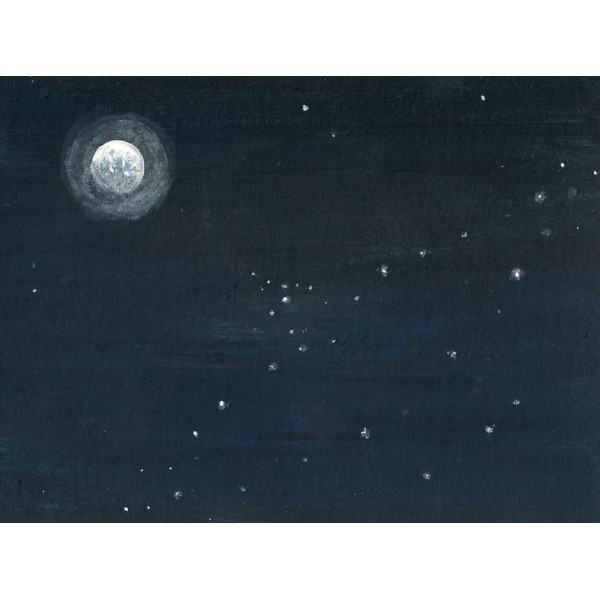 1.5x2 DOLLHOUSE MINIATURE PRINT OF PAINTING RYTA 1:12 SCALE STARS