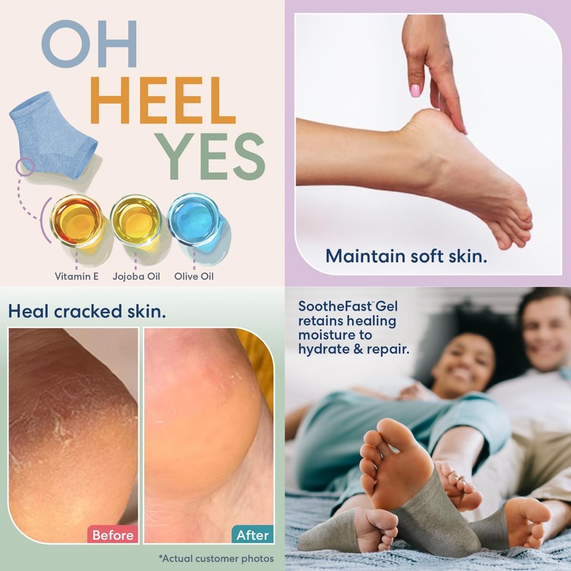 Dr. Frederick's Original Moisturizing Heel Socks for Cracked Heel Treatment