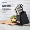 Farberware Edgekeeper Stainless Steel Knife Block Set 11 Piece, Stainless