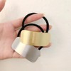 Rectangle Metal Hair Ties Elastic Ponytail Holder Stretch Hair Bands