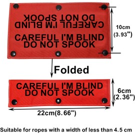 Visual Impairment Dog Leash Sleeve Careful I'm Blind Do Not Spook Dog Leash Wrap Sleeve Pet Birthday Gift for Pets (Careful I'm Blind-Sleeve)