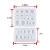 2Pcs Silicone Ear Stretching Resin Mold Set, Heart Circle Coffin