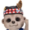 Vivid Arts Baby Meerkat Tartan Army Home or Garden Decoration