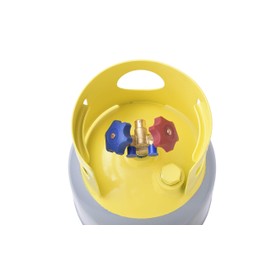 Flame King 30-LB Pound Refrigerant Recovery Cylinder Tank, Y-Valve for Liquid/Vapor, Reusable - DOT Compliant - Gray