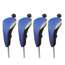 Andux 4Pcs/Set Gold Golf Hybrids Club Head Covers with Dial No. Tag MT/HY12 (Blue)