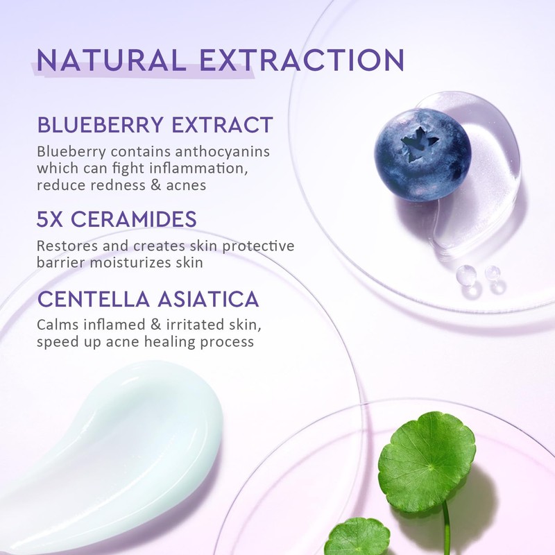 crema facial con 5X Ceramides y Blueberry, crema para la
