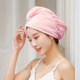 Microfiber long hair hair towel, hair drying towel, hair towel 04Hair Towel-Purple 3ea