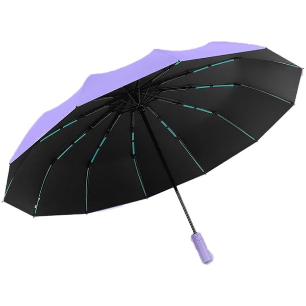LTG 7986822 Folding Umbrella, Large Size, 12 Ribs, 46.7 inches