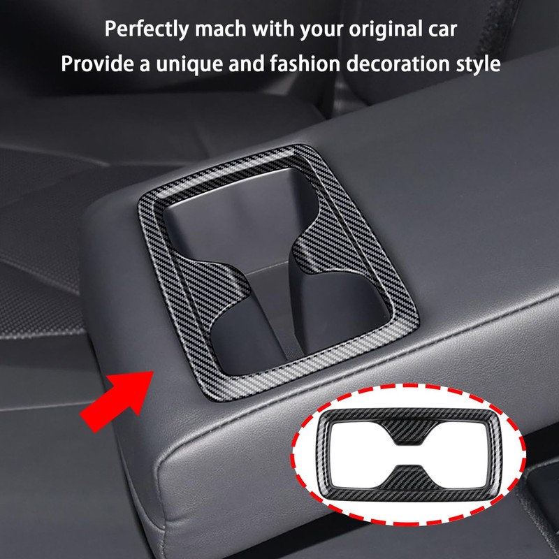 Hyorabyn Carbon Fiber Pattern Center Console Car Accessories for Toyota