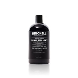Brickell Men's Rapid Wash, Natural and Organic 3 in 1 Body Wash Gel for Men, 16 Ounce, Spicy Citrus Scent