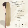 FESHFEN Long Ponytail Hairpiece - Straight Blonde Mixed Braid Extensions