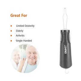 2 Pack Button Hook and Zipper Pull Helper - Dressing Button Aid Assist Tool for Arthritis Disabled Elderly - 2 in 1 Dressing Aids Tool