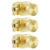 Heittis 3 Pack Gold Door Knobs Interior, Heavy Duty Gold