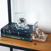 1 Pair Crystal Bookends with 80mm Clear Diamond, L Shaped