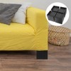 DOITOOL 4Pcs Square Rubber Furniture Risers - 3 Inch Height
