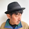 Basicuench Premium Charm Fedra Felt Hat, 100% Wool, Folded Hat,