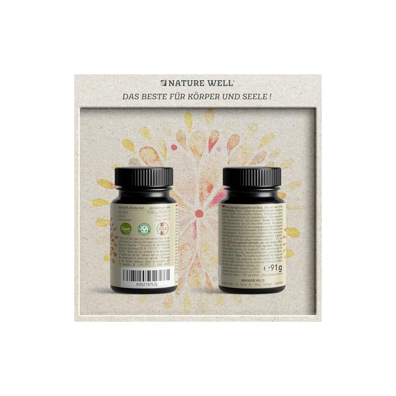 Biotin High Dose 10,000 mcg - 365 x Biotin Tablets