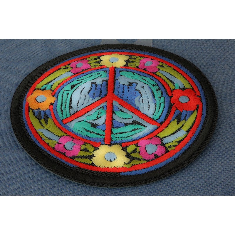 Ivamis Hippie Daisies Peace Patch Embroidered - 3x3 inch -
