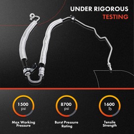 A-Premium Power Steering Pressure Hose Line Assembly Compatible with Hyundai Santa Fe 2007-2008 V6 3.3L Pump To Rack Replace# 575100W500