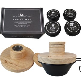 CAMP CRAFT 燻製器 家庭用 キャンプ カップスモーカー シェラカップ グラス カップ カクテル スモーカー トップスモーカー クリスマス プレゼント 男性(シェラカップなし)
