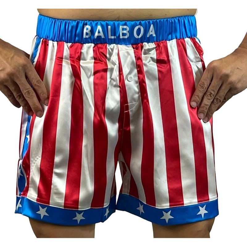Rocky American Flag Boxing Shorts Apollo Creed Replica Short Trunks
