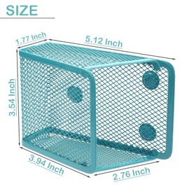 Sanpaint Magnetic Pencil Holder,Mesh Stainless Steel Pen Basket, Metal Writing Utensil Storage Organizer for Whiteboard,Blackboard,Kitchen, Locker, Home, or Office