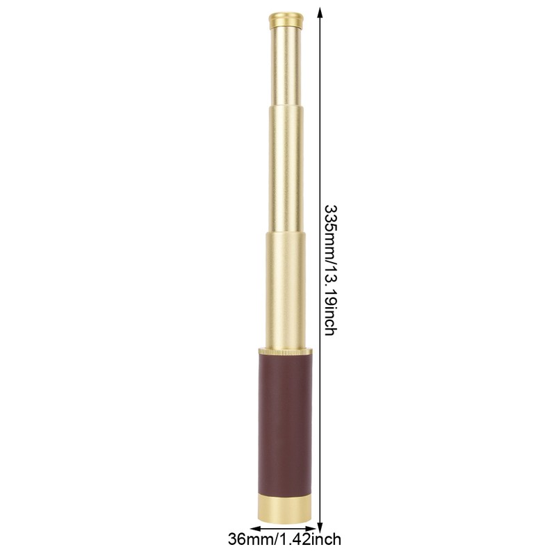 25X30 Pure Copper Vintage High Definition Magnification Telescopic Monocular Telescope