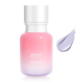 BLUE LOVE Liquid Foundation Mousse Texture, Full Coverage Foundation For Mature Skin, Face Makeup Tone Up Cream Skin Foundation Concealer For Combination & Oily Skin (Purple)