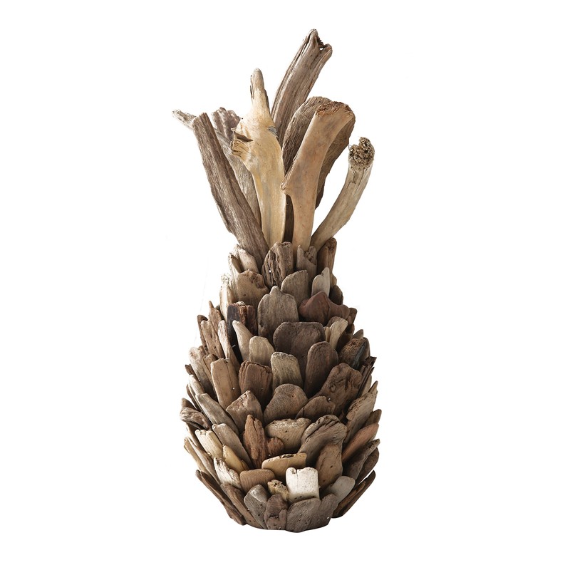 Creative Co-op Pure Driftwood Pineapple Decoration, Brown