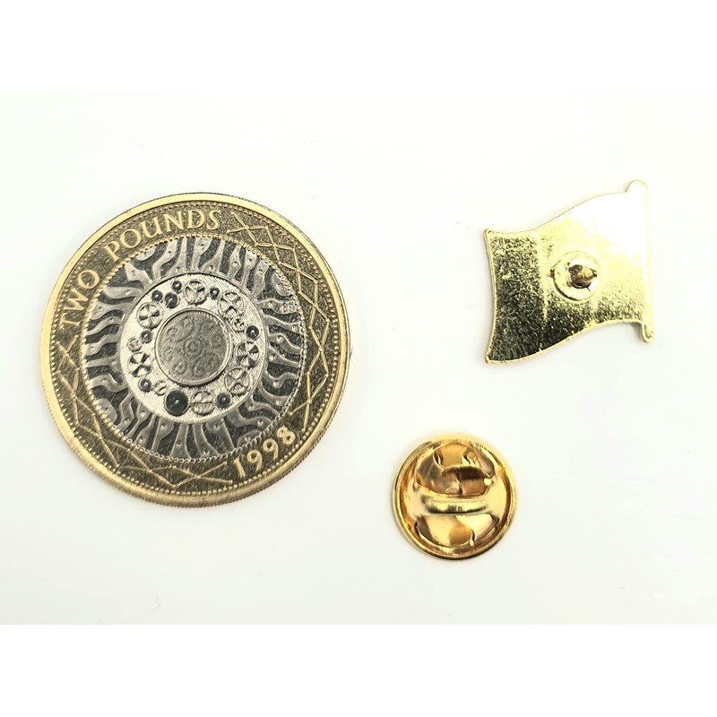 Danish Flag Metal Enamel Pin Badge, Metal