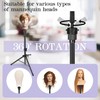 Auroras Mannequin Head Stand, Wig Stand Tripod, Adjustable Wig Head