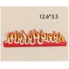 Wixine 5Pcs Embroidery Flames Fire Sew On Iron On Patch