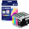LC406XL Ink Cartridges High Yield Compatible for Brother Printer 4-Pack