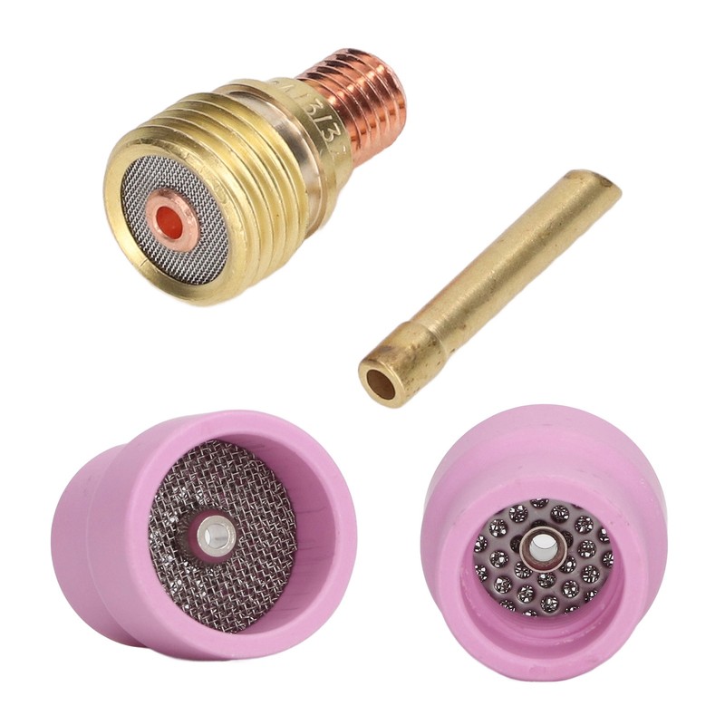 4Pcs TIG Welding Accessory Set Ceramic Nozzle 2.4mm Gas Lens