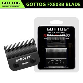 FX803B Replacement Blades for BaBylissPRO FX870 FXF880 FX810 FX825 FX673N Clippers, Graphite Replacement Taper Blades Compatible with BaByliss Clipper Blades, Black