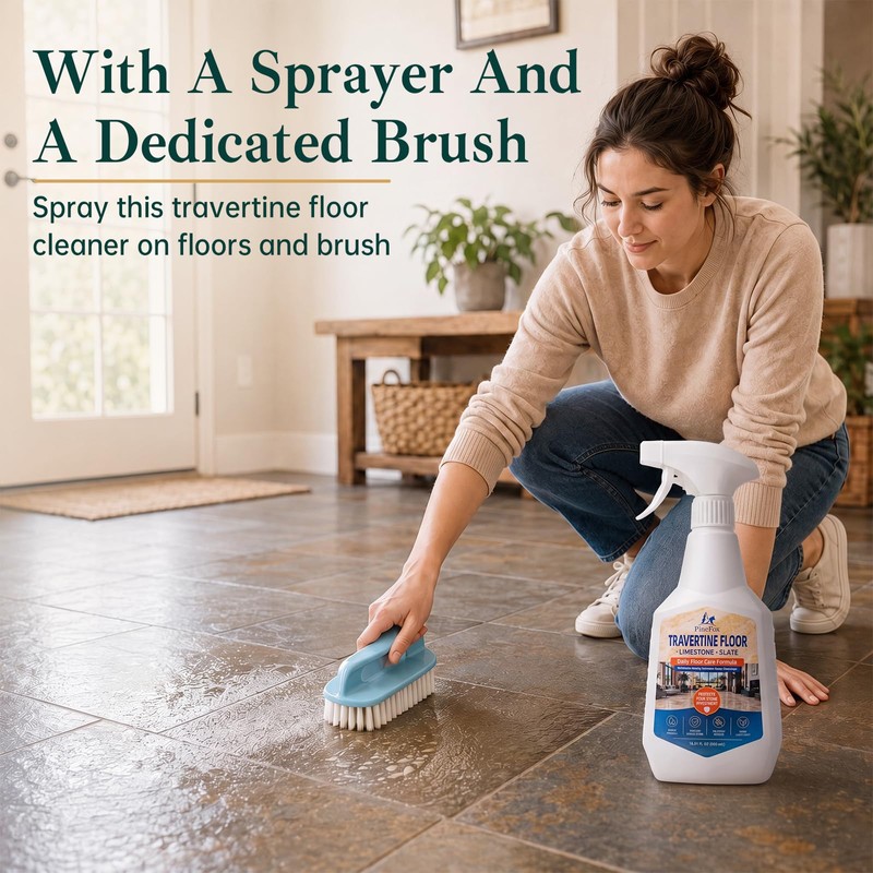 Stone Floor Cleaner for Travertine Floor, Limestone & Slate, Gentle