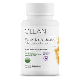 Clean Turmeric Liver Support – Curcumin & Milk Thistle Capsules for Liver Health, Detox Support, and Antioxidant Protection – 60 Vegetarian Capsules (30-Day Supply)