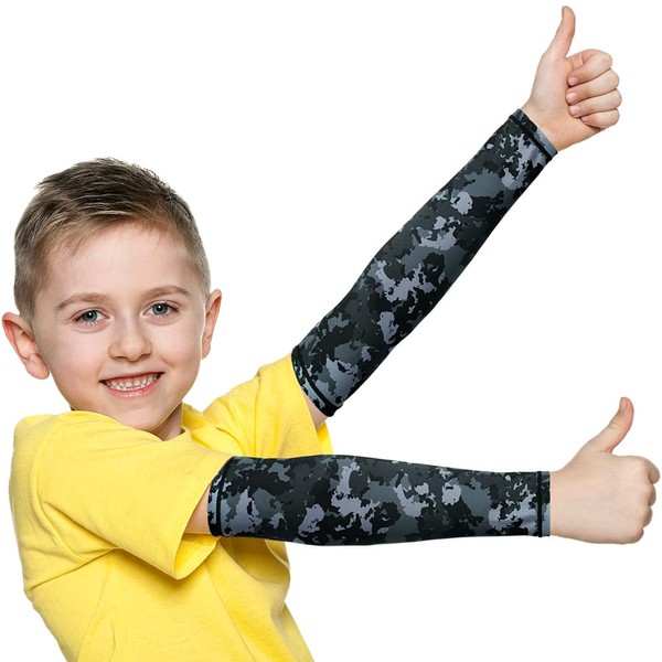 JOEYOUNG Arm Sleeves for Kids (4-9 Years) Sun Sleeves for