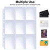 HERKKA Trading Card Sleeve Pages, 100 Pack 9 Pocket Album