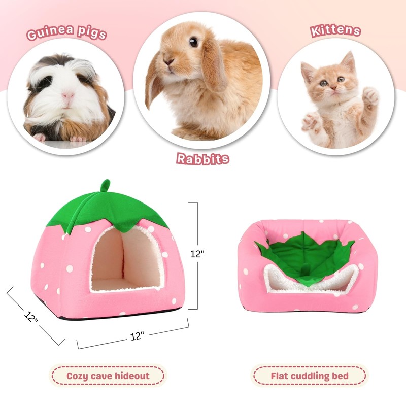 HeNdShe Rabbit Hideout, Washable Bunny Bed with Removable Pee Pad,