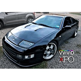 VViViD VViViD Gloss Black Vinyl Wrap Adhesive Film 24 Inches x 12 Inches Air Release Decal Sheet