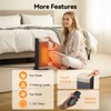 Space Heaters for Indoor Use, 1500W Electric Heater with Thermostat,
